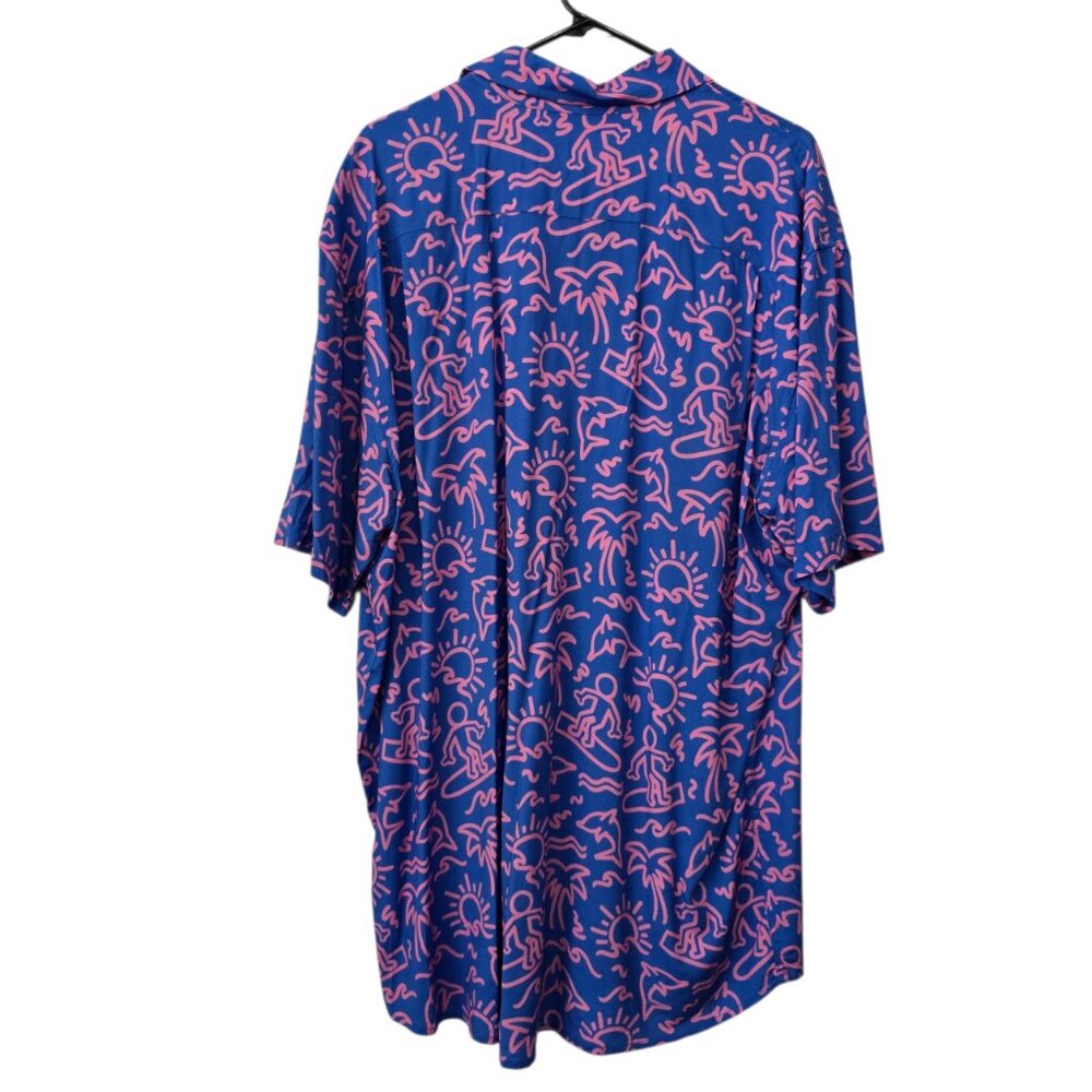 Tipsy Elves Men's Sketchy Surfer Hawaiian Shirt Size XXL - Picture 6 of 6